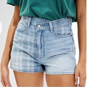 American Eagle plaid crossover shorts